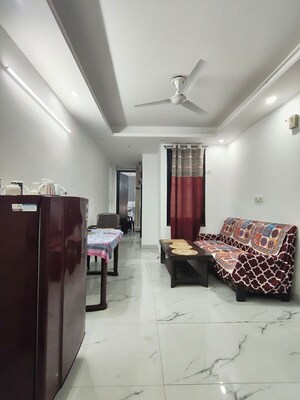 Living Room in 1 BHK Builder Floor at Freedom Fighters Enclave – for Rent