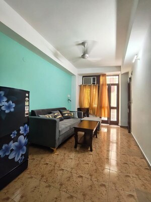 Living Room in 1 BHK Builder Floor at Freedom Fighters Enclave – for Rent