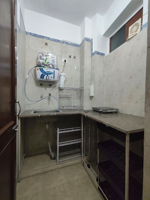 Kitchen in 1 BHK Builder Floor at Freedom Fighters Enclave – for Rent