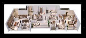 Floor Plan in 4 BHK Apartment at Agraraj Lumina Towers, Baner – for Sale