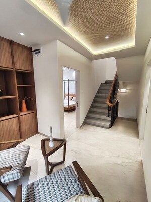 Staircase in 4 BHK Villa at Pacific Pushpak Paradise, Ankodiya – for Sale