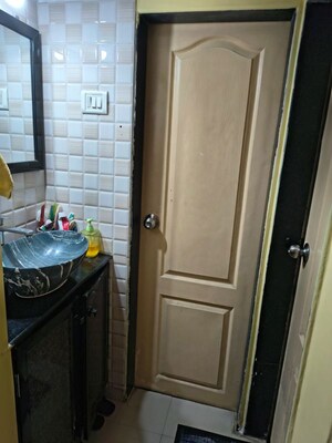 Washroom in 1 BHK Apartment at Akshar Apartments, Borivali West – for Rent