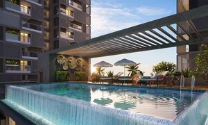 Swimming Pool in 3 BHK Apartment at Majestique Marbella Phase 1, Kharadi – for Rent
