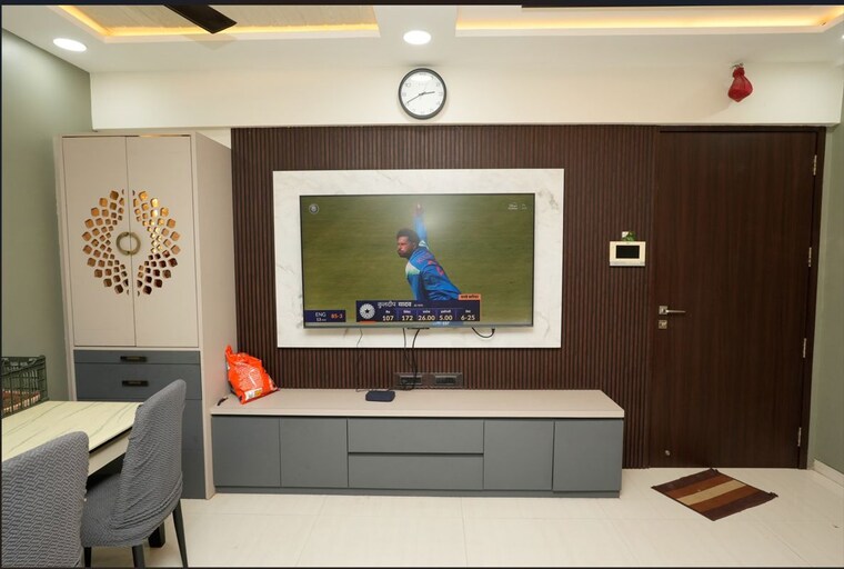 Living Room, akshar-green-world 2 Bedroom 1010 Sq.Ft. Apartment In Dighe Navi Mumbai 10660829