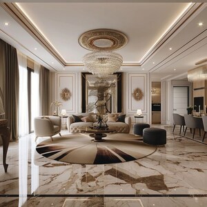 Living Room in 4 BHK Apartment at Sector 79 – for Sale