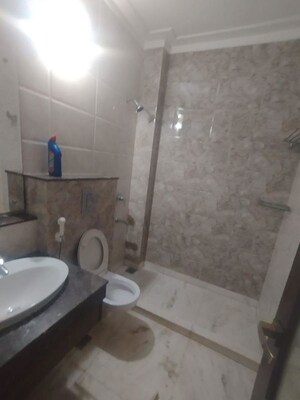 Bathroom in 3 BHK Builder Floor at Sushant Lok I – for Rent