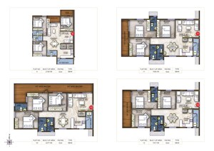 Floor Plan in 3 BHK Apartment at EAPL Sri Tirumala Fortune, Tukkuguda – for Sale