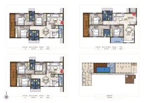 Floor Plan in 3 BHK Apartment at EAPL Sri Tirumala Fortune, Tukkuguda – for Sale