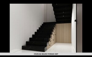 Staircase in 4 BHK Villa at Radhey Raaga, Kollur – for Rent