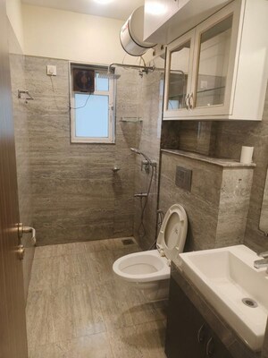 Bathroom in 2 BHK Apartment at Raheja Ridgewood, Goregaon East – for Rent