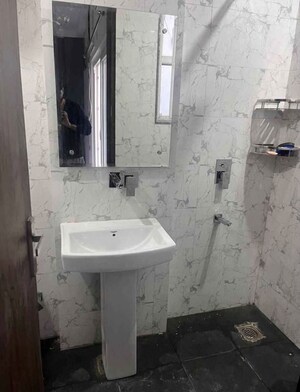 Bathroom in 3 BHK Builder Floor at Ramesh Nagar – for Rent