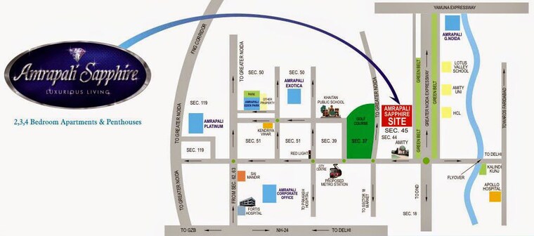 undefined, amrapali-silicon-city 2.5 Bedroom 1180 Sq.Ft. Apartment In Sector 76 Noida 10661484