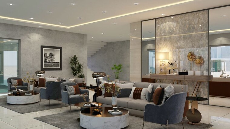 Living Room, gachibowli 4 Bedroom 4404 Sq.Ft. Apartment In Gachibowli Hyderabad 10661832