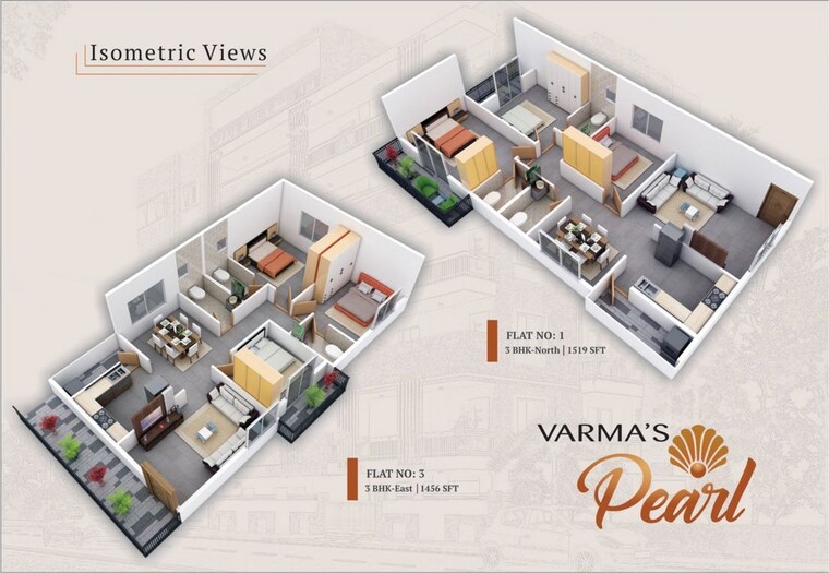 Floor Plan, mahadevpura 3 Bedroom 1456 Sq.Ft. Apartment In Mahadevpura Bangalore 10661793