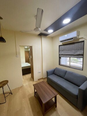 Living Room in 1 BHK Apartment at Lady Ratan Tower, Worli – for Rent