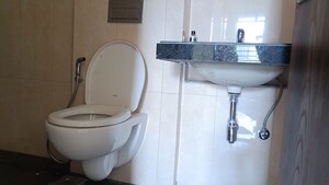 Bathroom in 2 BHK Apartment at Sheth Zuri, Laxmi Nagar – for Rent