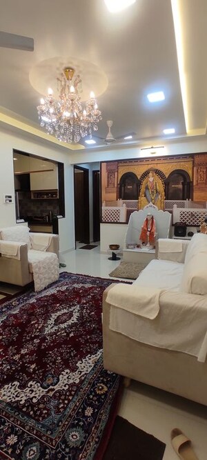Living Room in 2 BHK Apartment at Tricity Panache, Sanpada – for Rent