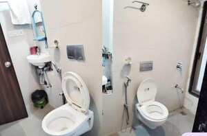 Bathroom in 1 BHK Apartment at Majiwada – for Rent