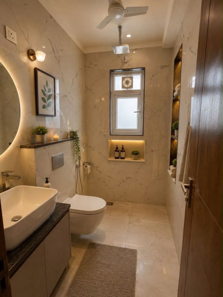 Bathroom, sector 51 1 Bedroom 520 Sq.Ft. Builder Floor In Sector 51 Gurgaon 10662526