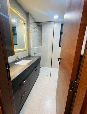 Bathroom in 3 BHK Apartment at Shapoorji Pallonji Joyville Phase 2, Sector 102 – for Rent