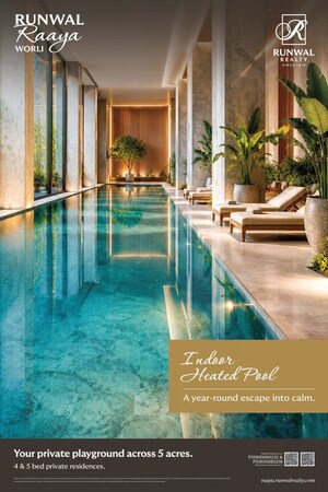 Swimming Pool in 3 BHK Apartment at Runwal Raaya, Worli – for Sale