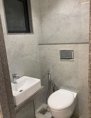 Bathroom in 1 BHK Apartment at Rubberwala Seventh Avenue, Byculla – for Sale