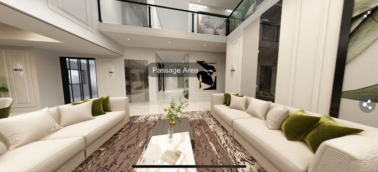Living Room, emaar-emerald-hills-phase-2 4 Bedroom 4050 Sq.Ft. Apartment In Sector 65 Gurgaon 10662645