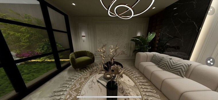 Living Room, emaar-emerald-hills-phase-2 4 Bedroom 4050 Sq.Ft. Apartment In Sector 65 Gurgaon 10662645