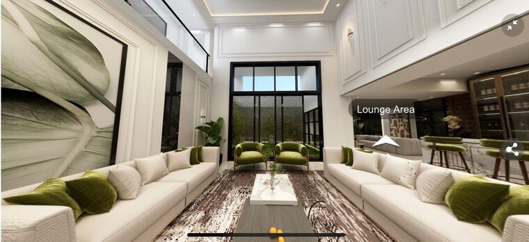 Living Room, emaar-emerald-hills-phase-2 4 Bedroom 4050 Sq.Ft. Apartment In Sector 65 Gurgaon 10662645