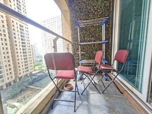 Balcony in 2 BHK Apartment at Rustomjee Azziano Wing E, Thane West – for Rent