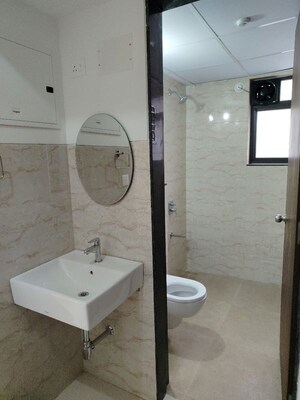 Bathroom in 3 BHK Apartment at Shapoorji Pallonji Sensorium, Hinjewadi – for Rent