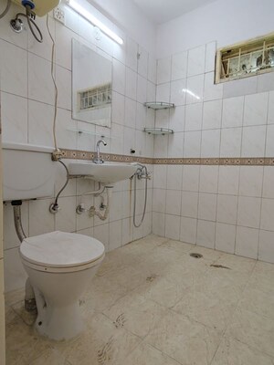 Bathroom in 3 BHK Apartment at Vasant Kunj – for Rent