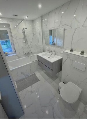 Bathroom in 4 BHK Builder Floor at Sector 1 Dwarka – for Sale