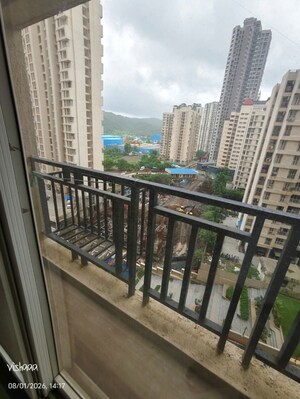 Balcony in 1 BHK Apartment at Raunak Bliss, Ghodbunder Road – for Rent