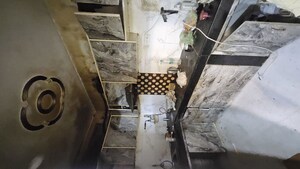 Kitchen in 3 BHK Apartment at Dilshad Garden – for Rent