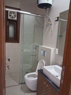 Bathroom in 3 BHK Builder Floor at Chittaranjan Park – for Rent