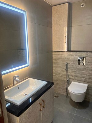 Bathroom in 4 BHK Apartment at Aparna Luxor Park, Kondapur – for Rent