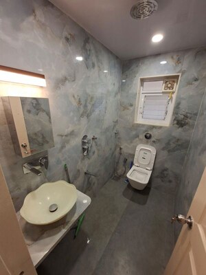 Bathroom in 3 BHK Apartment at Varun Garden, Ghodbunder Road – for Rent