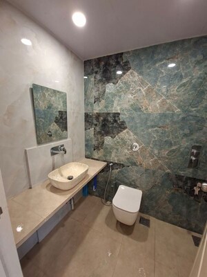 Bathroom in 3 BHK Apartment at Varun Garden, Ghodbunder Road – for Rent