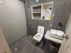 Bathroom in 3 BHK Apartment at Varun Garden, Ghodbunder Road – for Rent