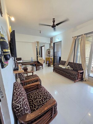 Living Room in 3 BHK Apartment at Shanti Green Palms, Ghansoli – for Rent