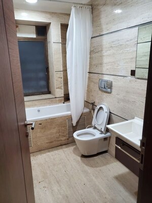 Bathroom in 4 BHK Apartment at Lake Front Solitaire, Powai – for Sale