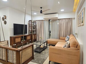 Living Room in 3 BHK Apartment at Skyline Reform Heights, Andheri West – for Rent