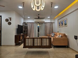 Living Room in 3 BHK Apartment at Skyline Reform Heights, Andheri West – for Rent