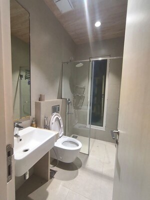 Bathroom in 3 BHK Apartment at Indiabulls Sky Forest, Lower Parel – for Rent