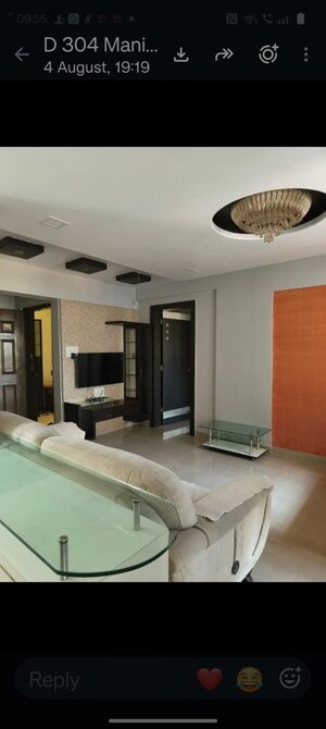 Living Room in 3 BHK Apartment at Manav Silver Skyscapes, Wakad – for Rent