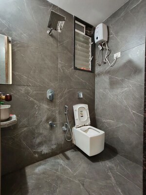 Bathroom in 3 BHK Apartment at Gami Asters, Ghansoli – for Rent