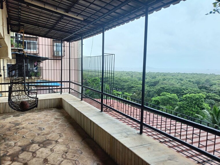 Balcony, om-sagar-darshan-chs 3 Bedroom 1200 Sq.Ft. Apartment In Nerul Navi Mumbai 10664483