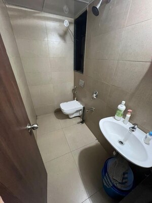 Bathroom in 1 BHK Apartment at Runwal Eirene, Balkum Pada – for Rent