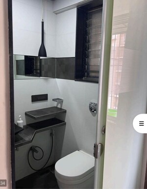 Bathroom in 3 BHK Apartment at Shiv Om CHS, Chandivali – for Rent